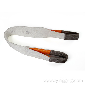 Flat white polypropylene PP sling webbing strap